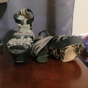 Studded Heeled Sandals